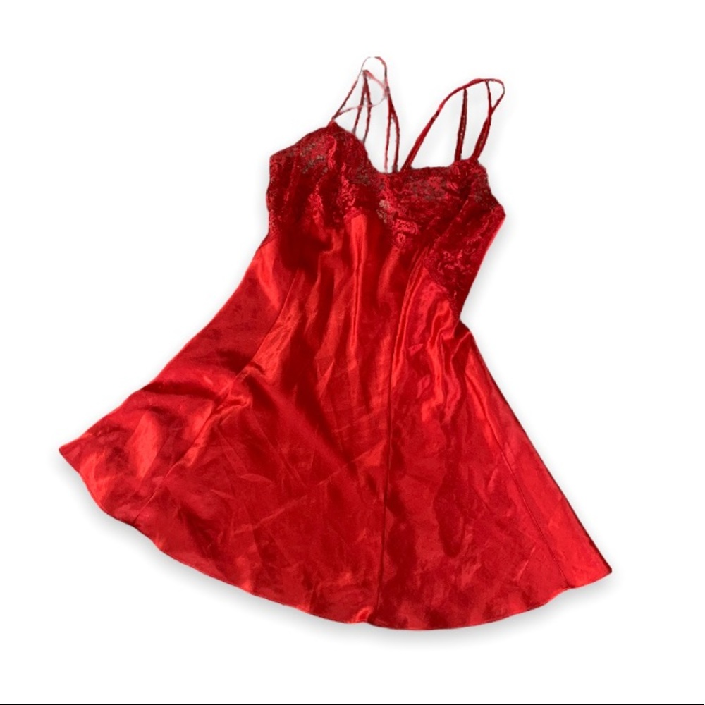 Vintage Victoria Secret Gold Label Babydoll Lace Mini Slip XS